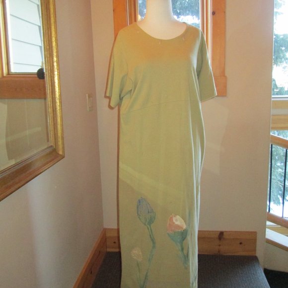 Blue Fish 1999 Straight Dress in Cricket with Long Steel Pony Painted Modal Vest - Picture 3 of 12